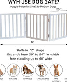 ZJSF Puerta independiente para perros de interior para casa, puerta plegable de...