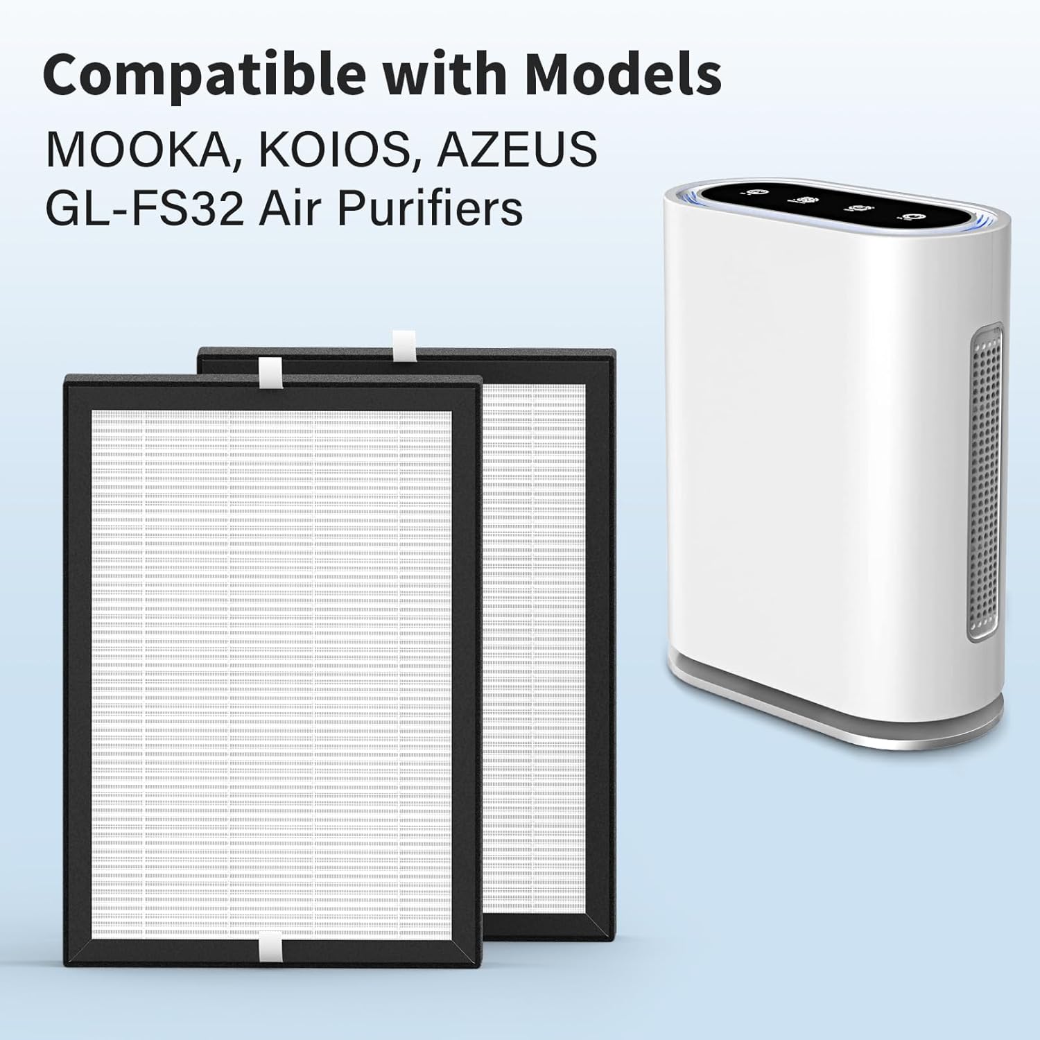GL-FS32 Filtro de repuesto compatible con MOOKAKOIOS GL-FS32 y Azeus GL-FS32...