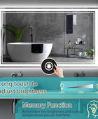 Espejo LED de 40 x 24 pulgadas para baño, espejo de baño sin niebla, con luces,...
