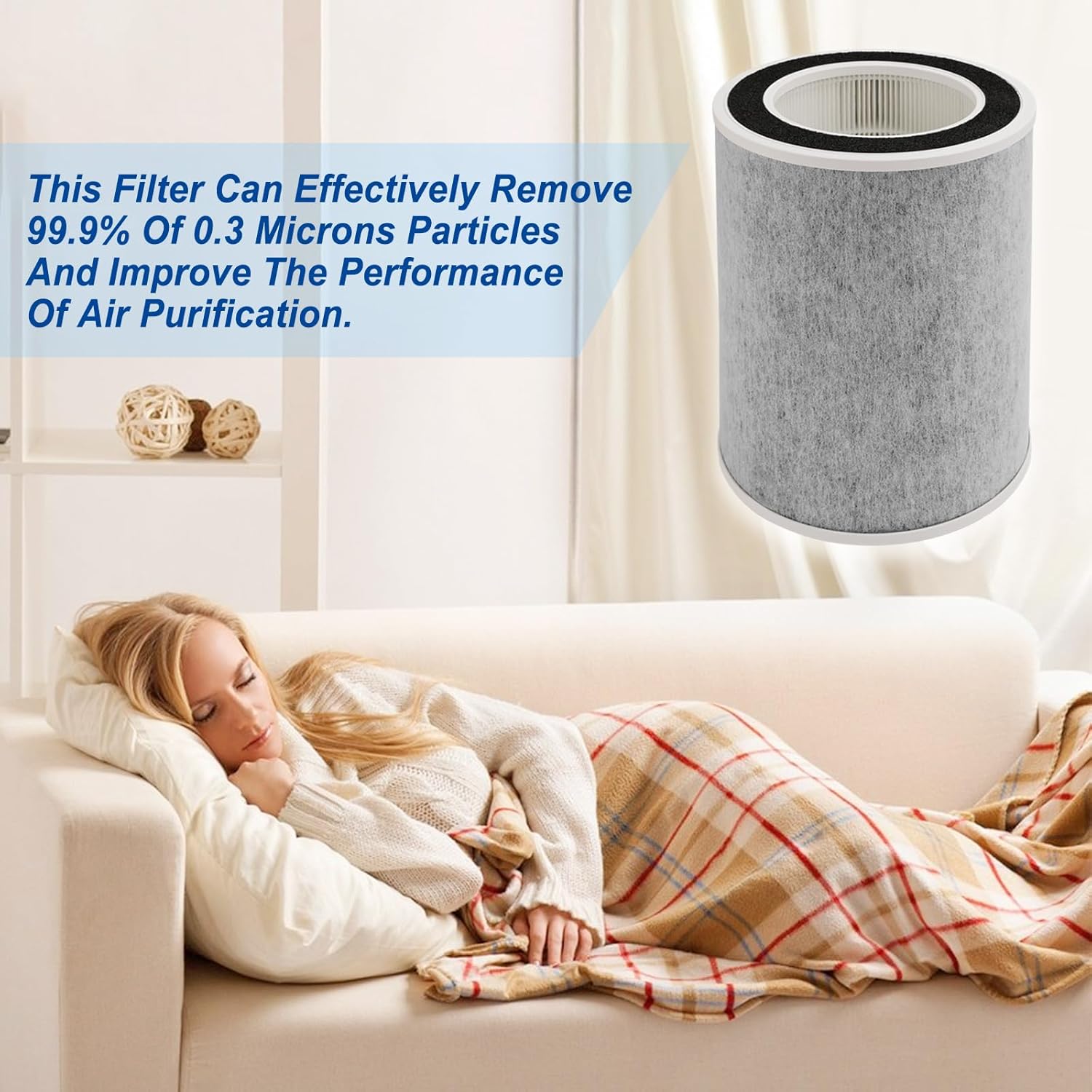 HP202 - Filtro de repuesto True HEPA compatible con purificador de aire Shark...