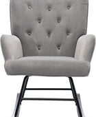 HomVent Mecedora tapizada, moderna y cómoda de terciopelo, silla mecedora con...