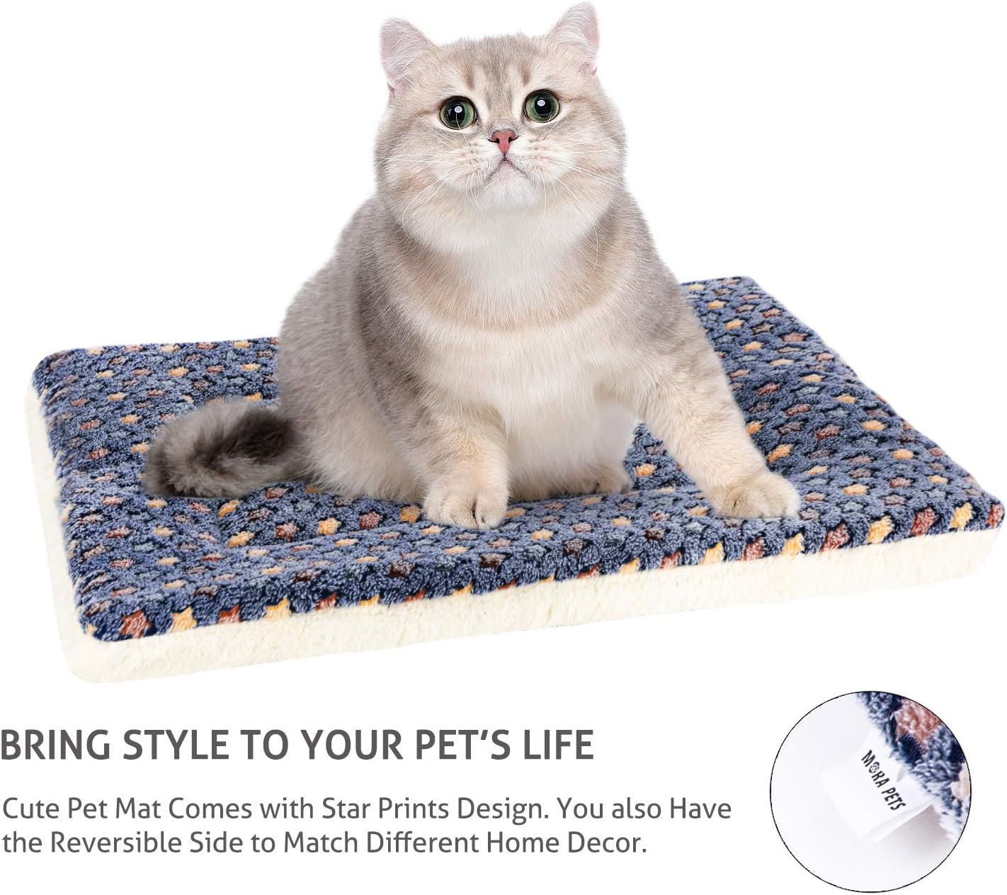 Mora Pets Cama para gatos, almohadilla para jaula para perros, cama ultrasuave...