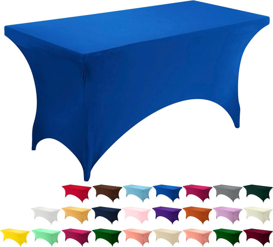 Utopia Kitchen Mantel rectangular de elastano de 6 pies 1 paquete, azul rey...