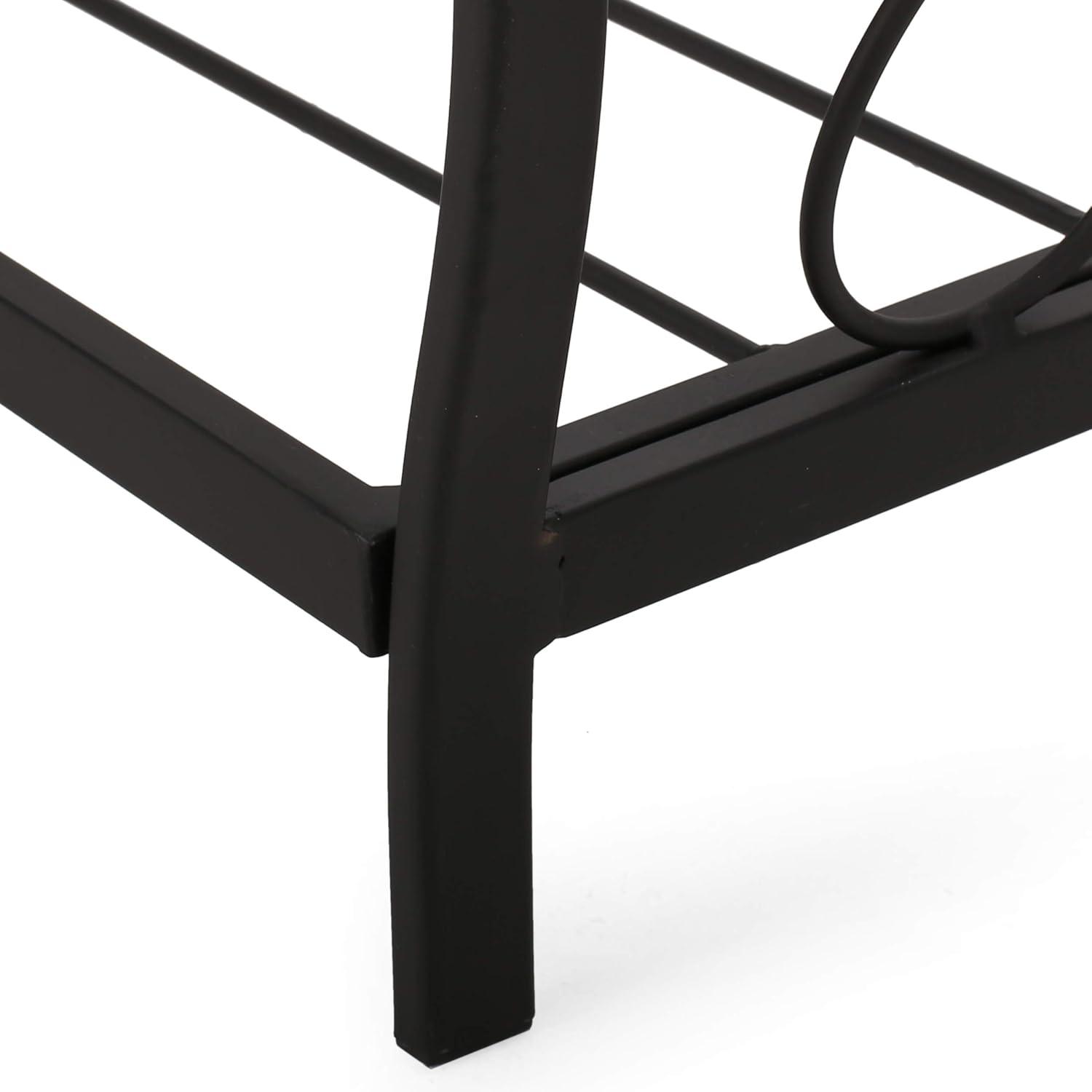 Christopher Knight Home Janice Estante para troncos, color negro mate