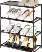 Zapatero pequeño de 6 a 8 pares de estantes resistentes para zapatos de 4...