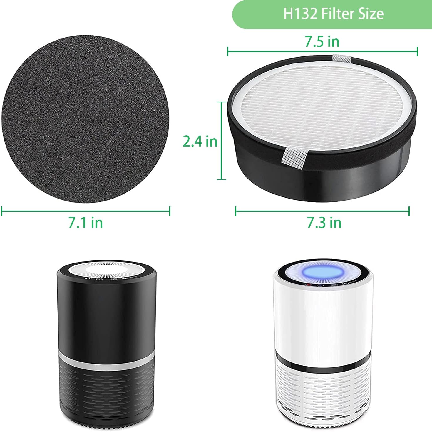 Filtros de repuesto LEVOIT LV-H132, compatibles con prefiltro de nailon LV-H132...