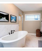 Mirrors & Marble Espejo de baño LED con luces, espejo rectangular iluminado...