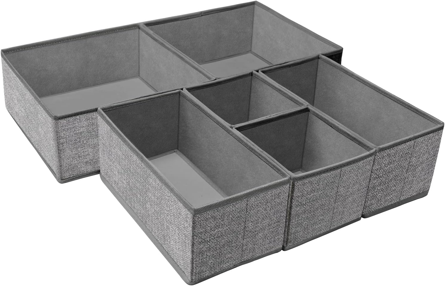 Criusia Organizador de cajones para ropa interior, juego de 6 organizadores