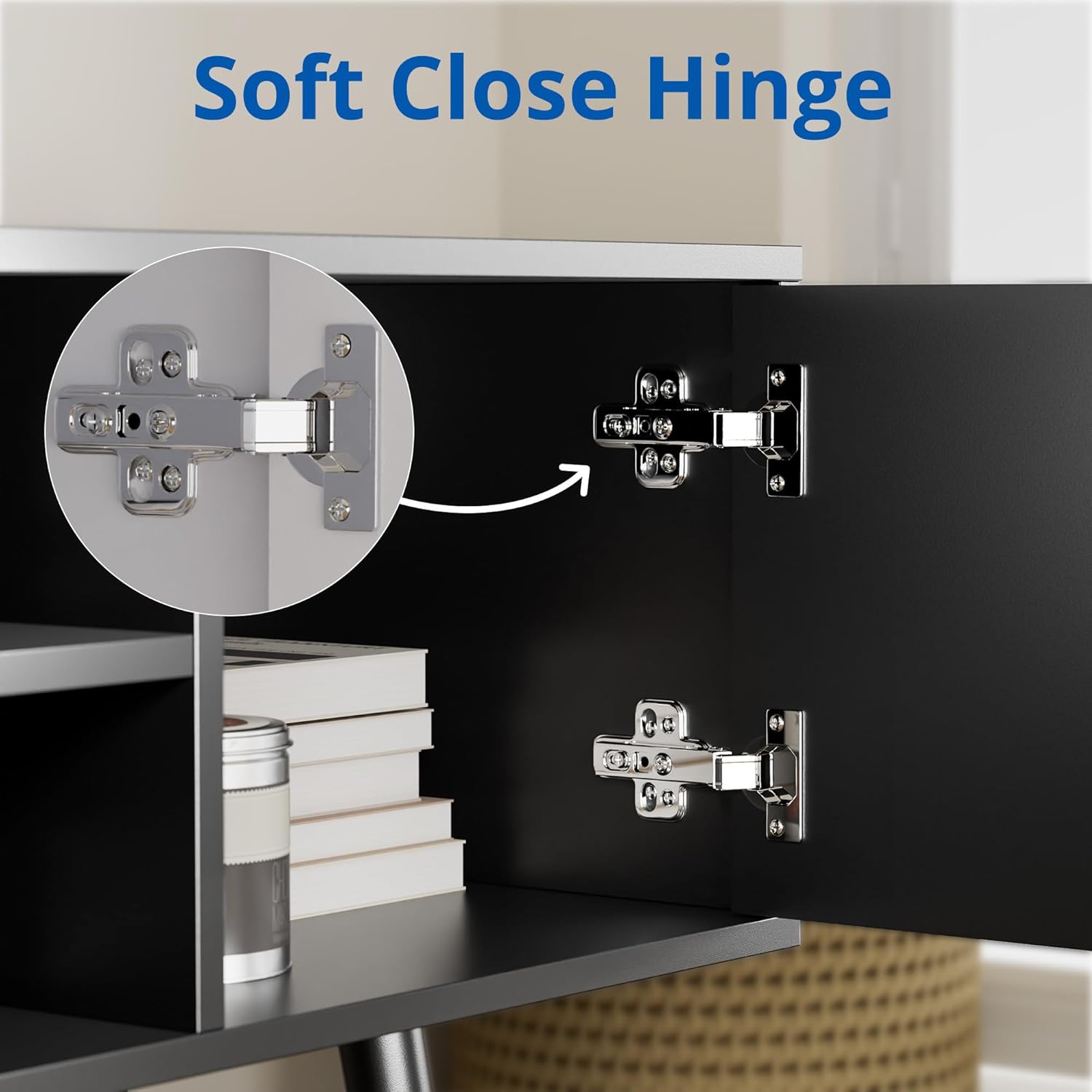 Cozy Castle Moderno soporte de TV para TV de 60 pulgadas, consola de TV para...
