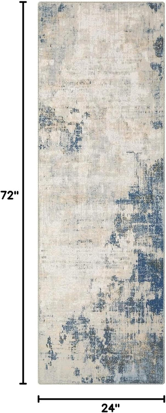 Zacoo Alfombra de pasillo de 6 pies, antideslizante, lavable, oriental,...