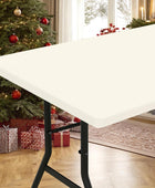 Smiry Mantel rectangular, mantel de vinilo elástico ajustable con parte trasera...