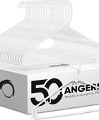 SereneLife Juego de 50 perchas de plástico que ahorran espacio, resistentes,...