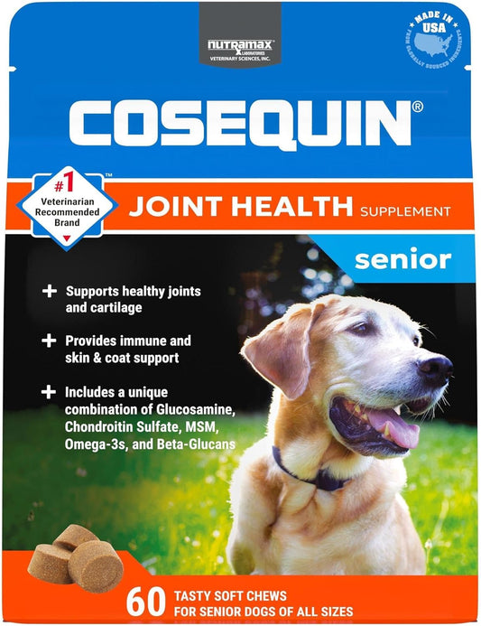 Cosequin Suplemento de salud articular para perros mayores - Con glucosamina,...