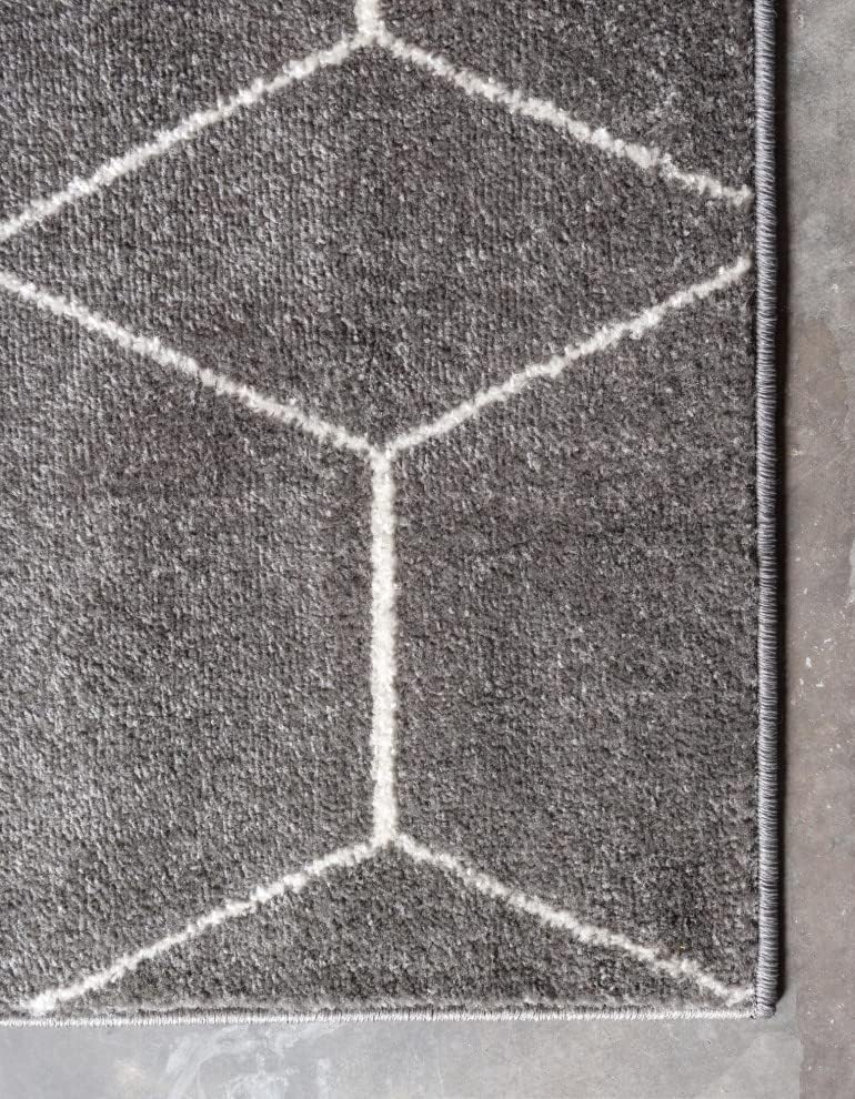 Unique Loom - Alfombra con diseño geométrico, colección Trellis Frieze (5 pies...