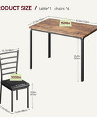 IDEALHOUSE Juego de mesa de comedor para 4, mesa de cocina y sillas para 4,