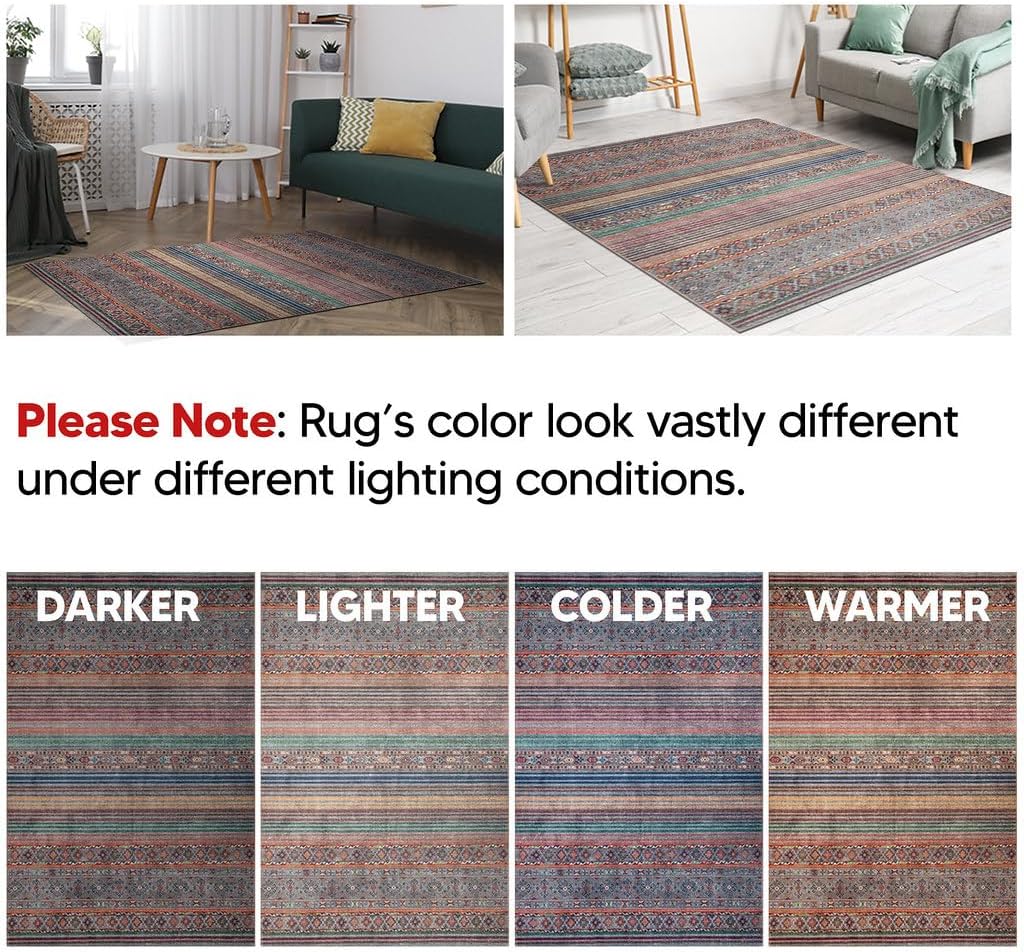 Keen Home Design Alfombras lavables a máquina con parte trasera antideslizante,...
