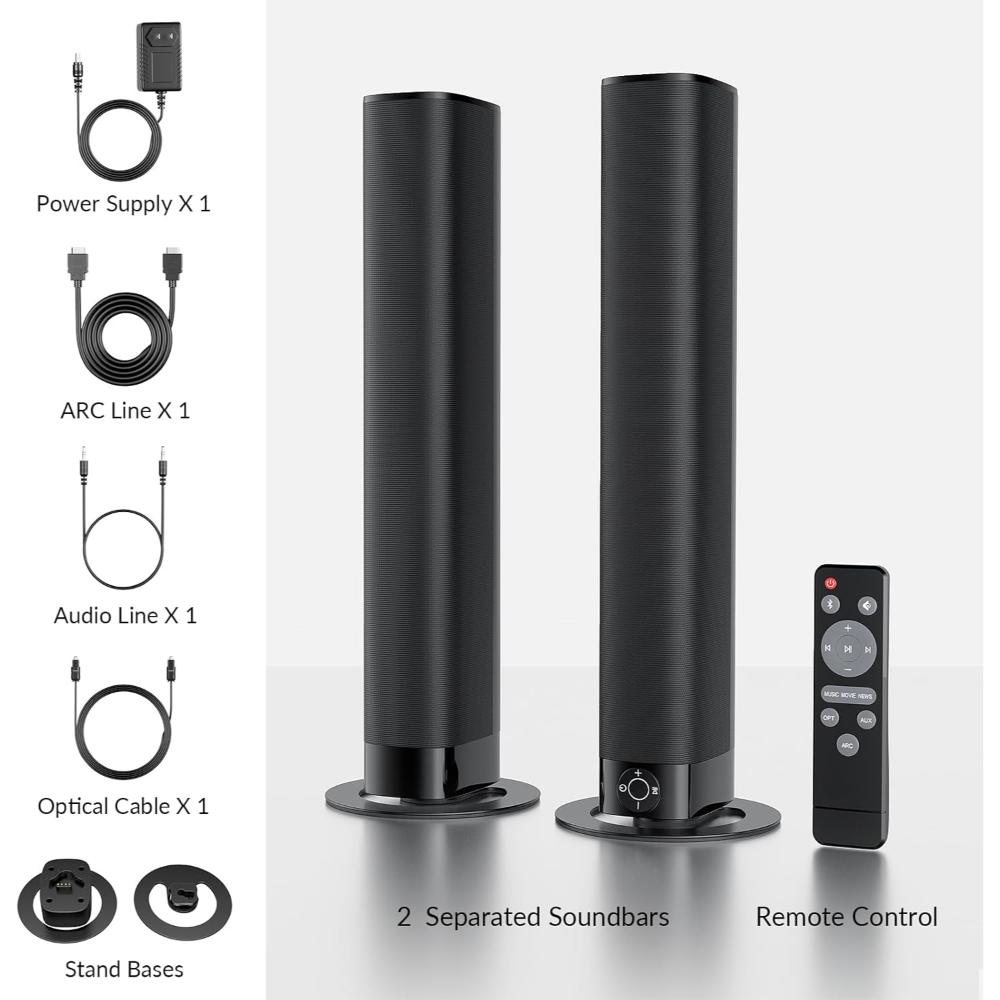 Barra de sonido para Smart TV, con conexión Bluetooth/ARC/Opt/AUX