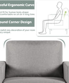 STHOUYN Cómoda silla decorativa pequeña de tela con brazo, para sala de estar,...