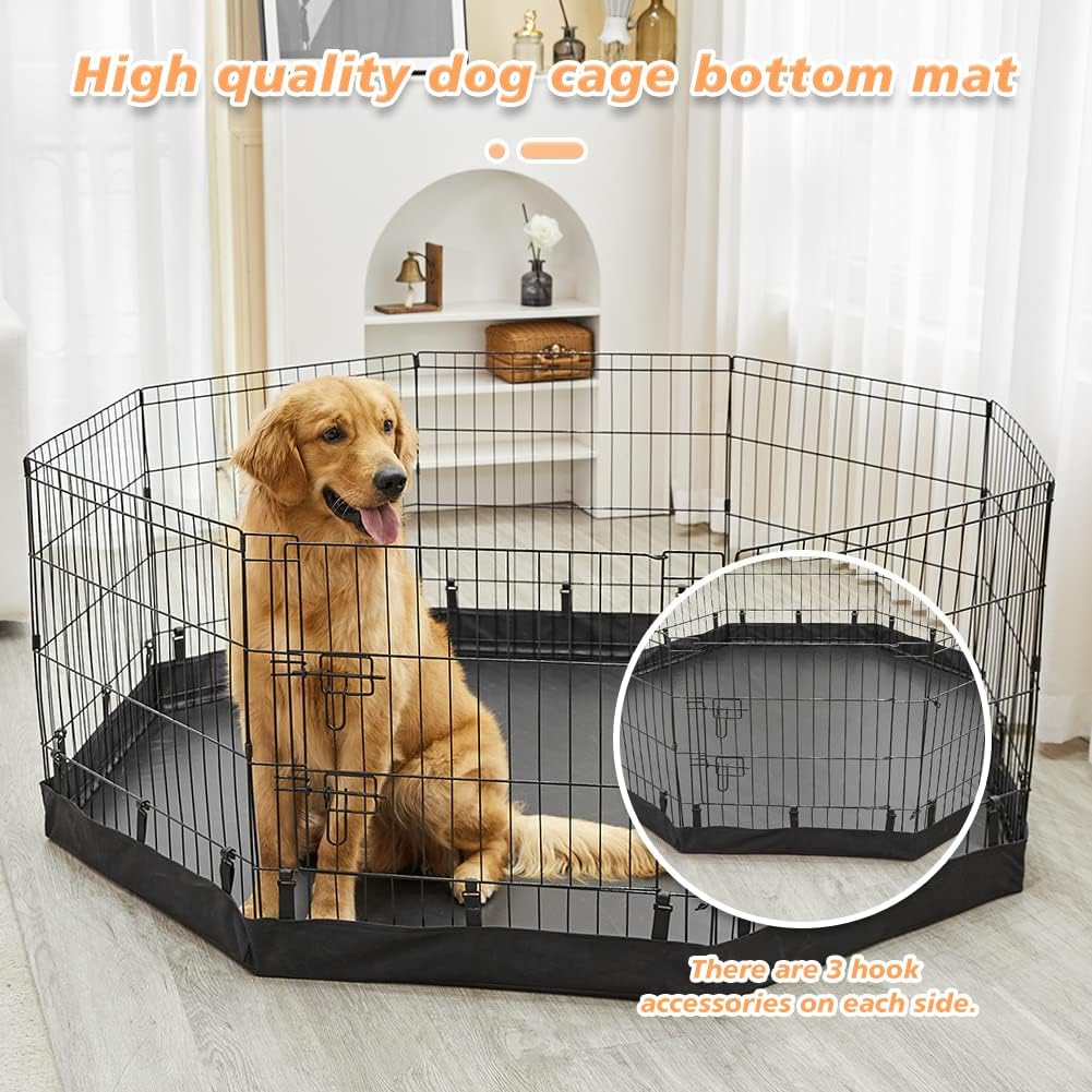 PJYuCien Almohadilla inferiorcubierta superior para corralito para perros, se...