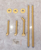 Sistema de estantes colgantes de tubería industrial vintage para colgar ropa,...
