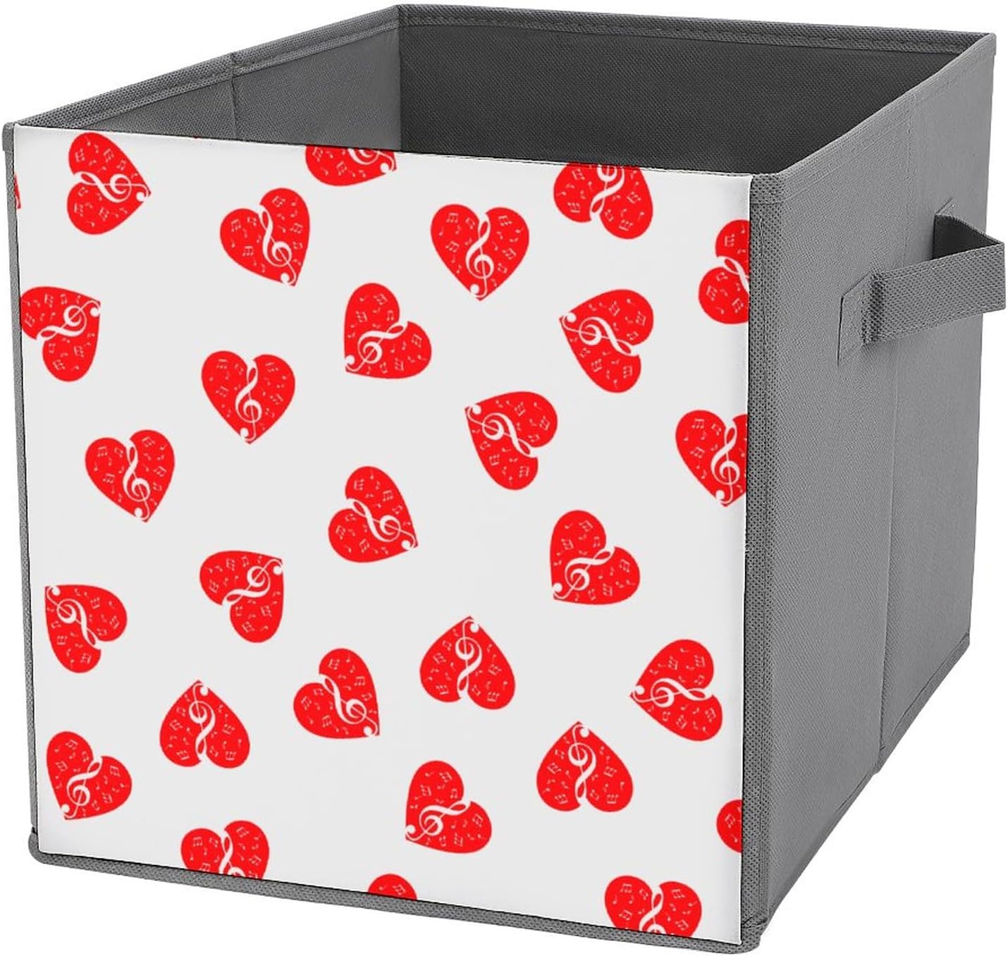 Music Heart Notes3 Storage Bins with Handles Cube Closet Organizers and Storage...