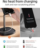 LISEN - Soporte para teléfono celular, ajustable, accesorios para escritorio de...