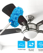 Limpiador de ventilador de techo reutilizable de microfibra para ventilador de