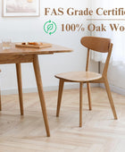 Sillas de comedor 100% madera de roble macizo, prácticas sillas de cocina para