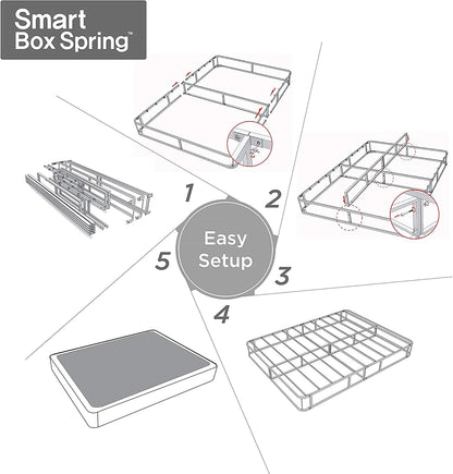 Smart BoxSpring Somier metálico inteligenteBase de colchónMarco de metal fuerte