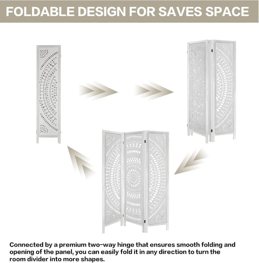 Divisores de habitación de madera de 3 paneles totalmente montados de 5.6 pies