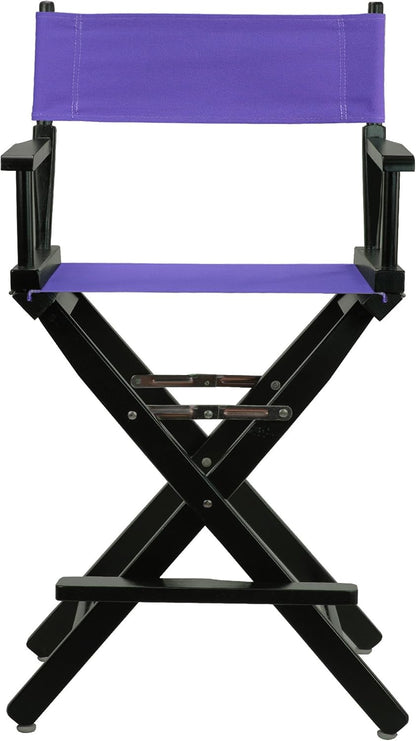 Casual 220-02021-41 Silla de director de 24 in, marco negro, con lona color