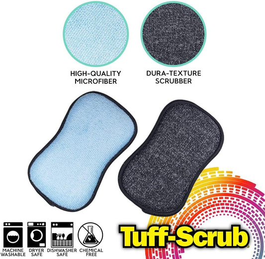 The Original TUFF-SCRUB Esponjas de microfibra para frotar y limpiar varias