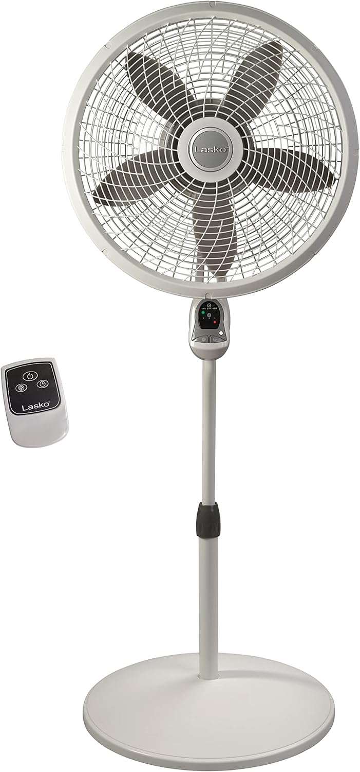 Lasko Cyclone Ventilador de pedestal, altura ajustable, 1885, blanco, 1885,...