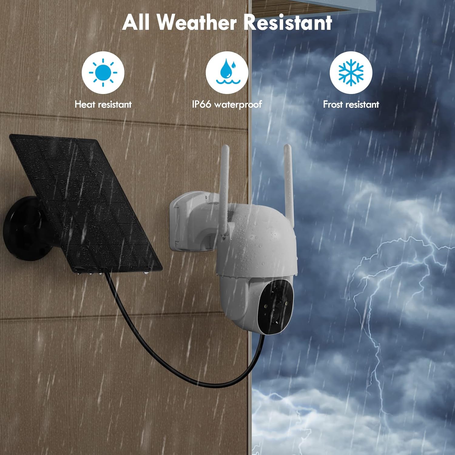 Solar Security Cameras Wireless Outdoor, Wireless Cameras for HomeOutdoor...