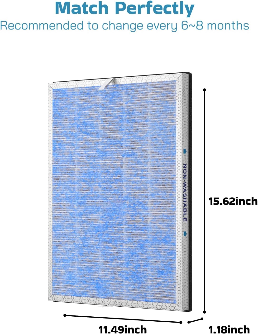 MSA3 True HEPA Filtro de repuesto compatible con Membrane Solutions MSA3 y...