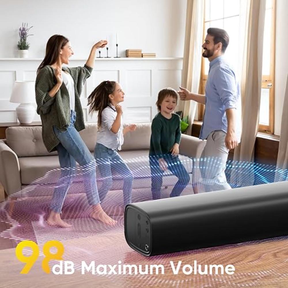 Barra de sonido para Smart TV, diseño compacto y fácil de configurar