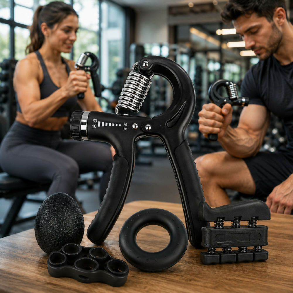 Kit Ejercitador De Mano Combo Hand Grip Fortalece Agarre Y Antebrazo