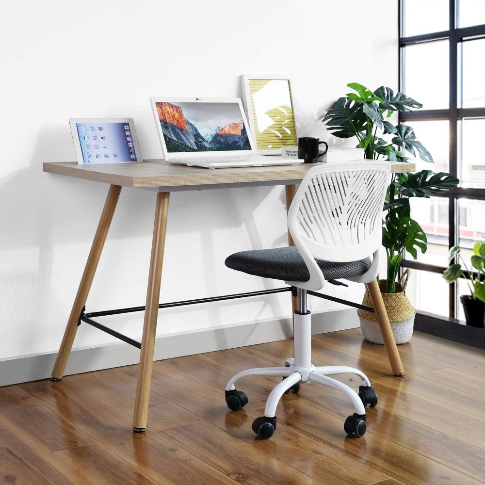 Silla Furniturer, Ergonómica, Siento De Malla Giratoria Con Altura Ajustable
