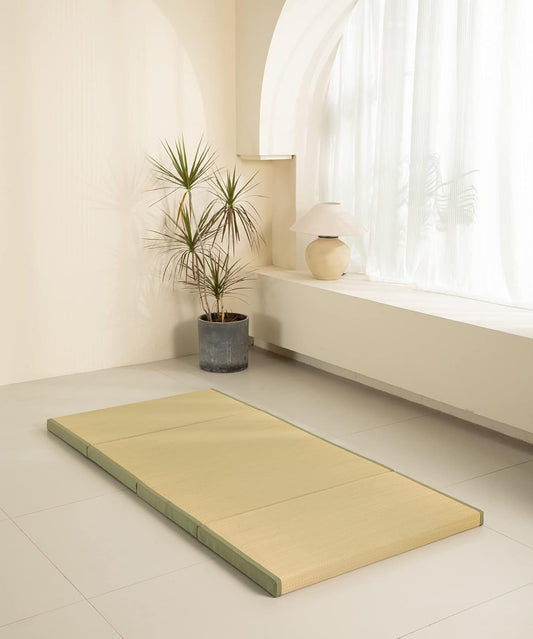 Tapete grueso de tatami individual XL, cama de tatami japonés con bolsa de