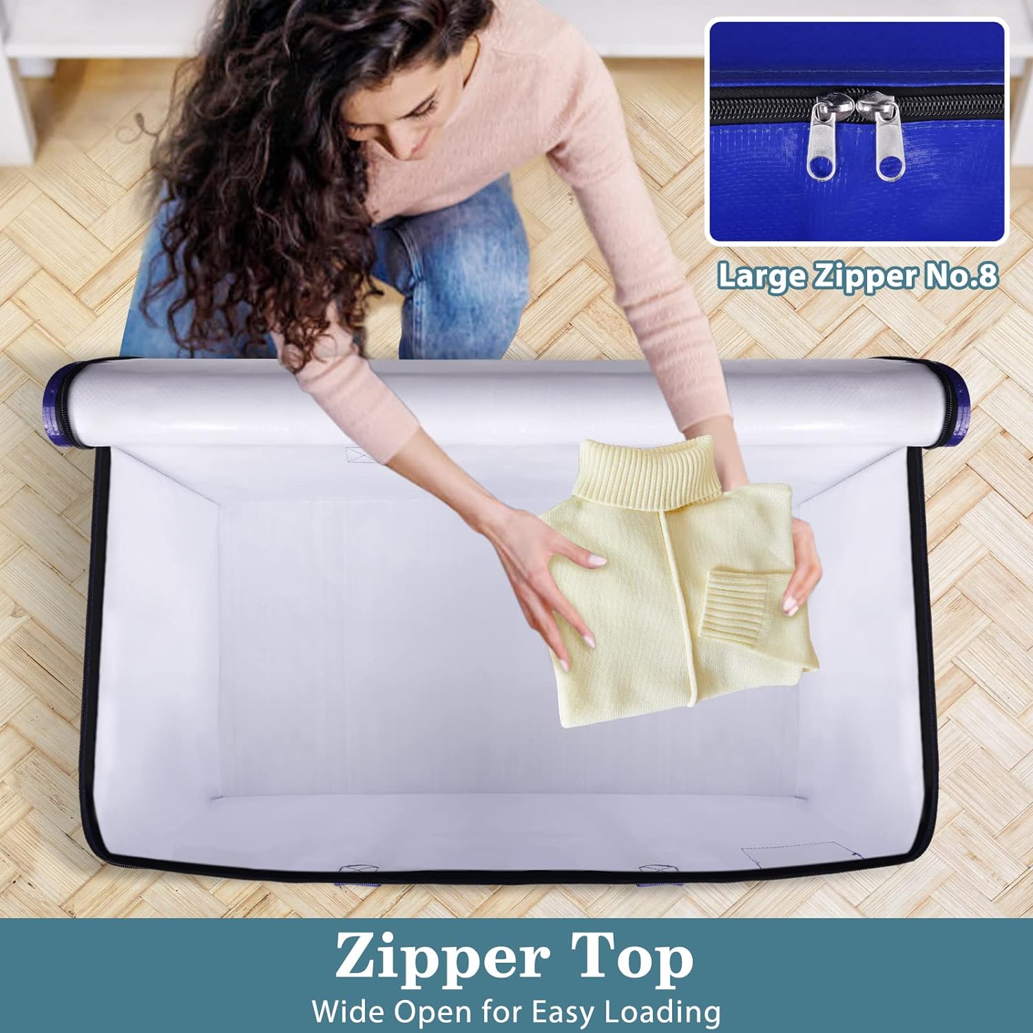 Bolsas de mudanza resistentes con cremalleras fuertes y asas, suministros de