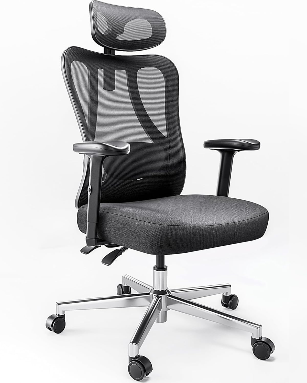 Hbada P3 Silla de oficina ergonómica con soporte lumbar ajustable 2D, silla de...