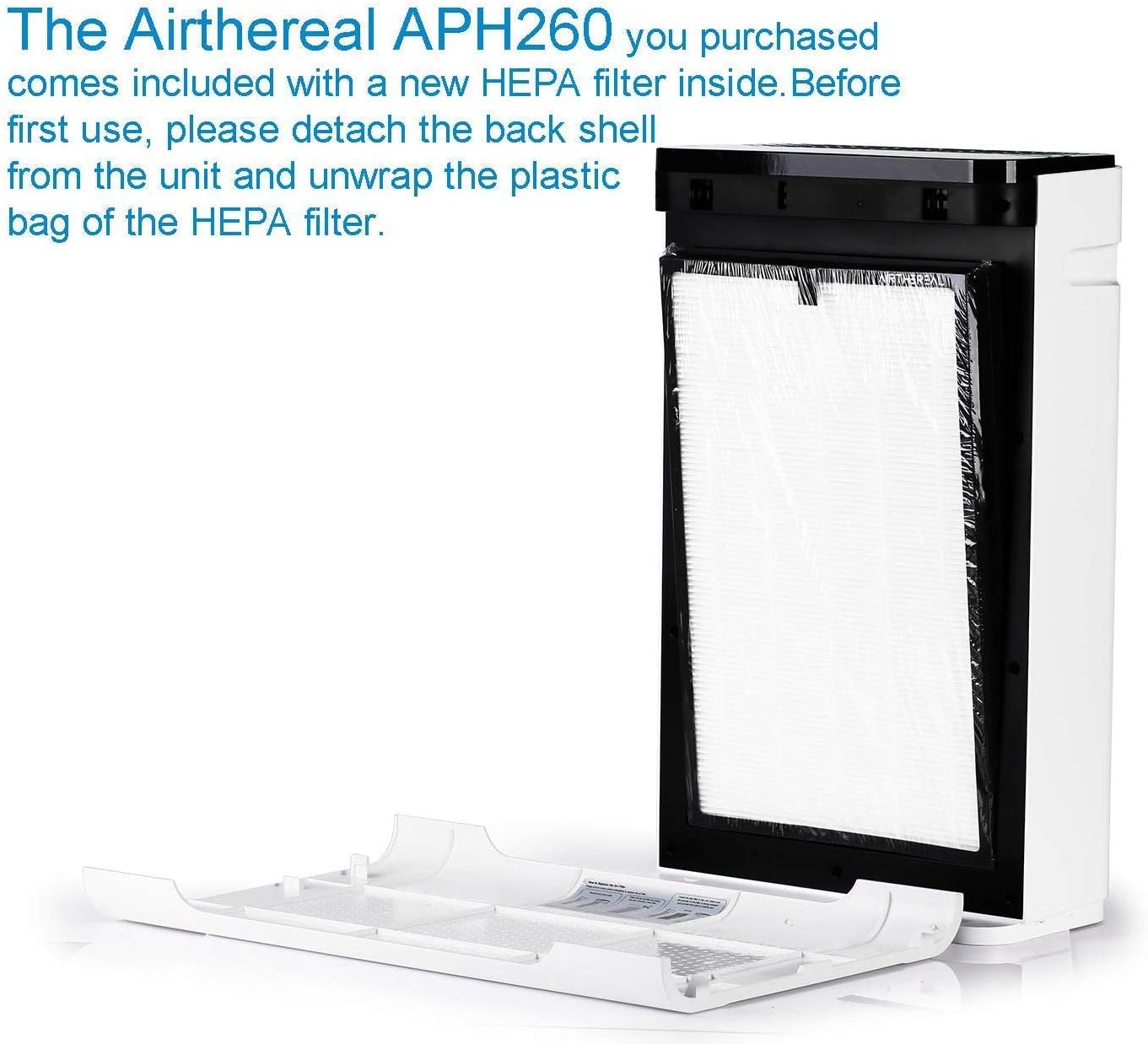 Airthereal Filtro HEPA de repuesto para purificador de aire Pure Morning APH260...