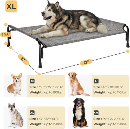 CWC2204 Cama elevada para perros grandes, cama elevada para mascotas con