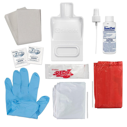 Bloodborne Kit de limpieza contra derrames con guantes, toallitas de mano,