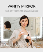 Mirrors & Marble Espejo de baño LED con luces, espejo rectangular iluminado...