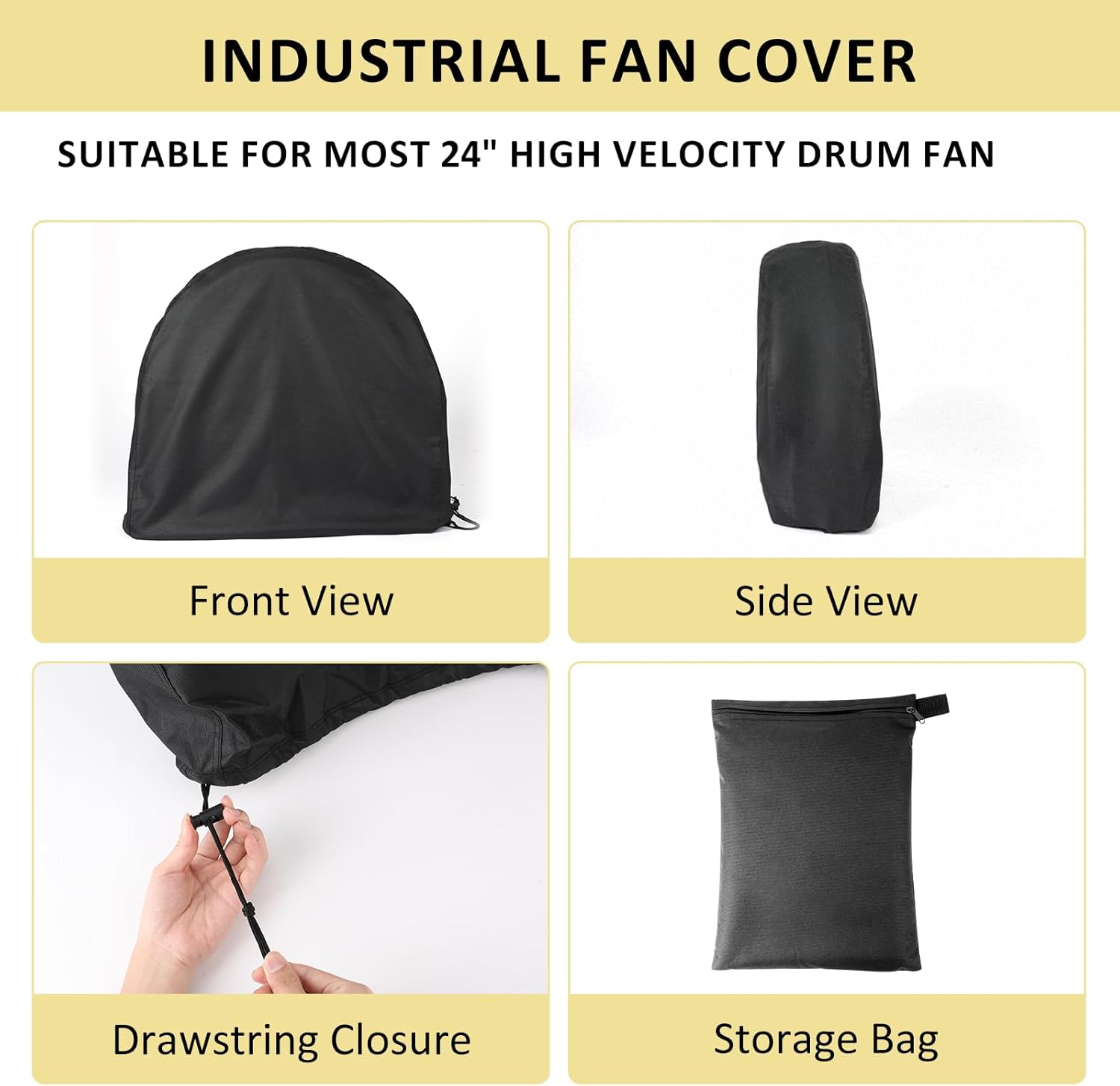 KINPEE Cubierta de ventilador industrial, impermeable y a prueba de polvo para...
