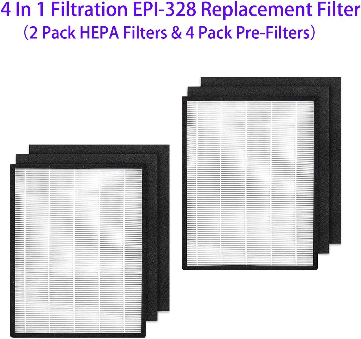 Filtro de repuesto EPI-328 para purificador de aire COLZER EPI-328 y Domccy...