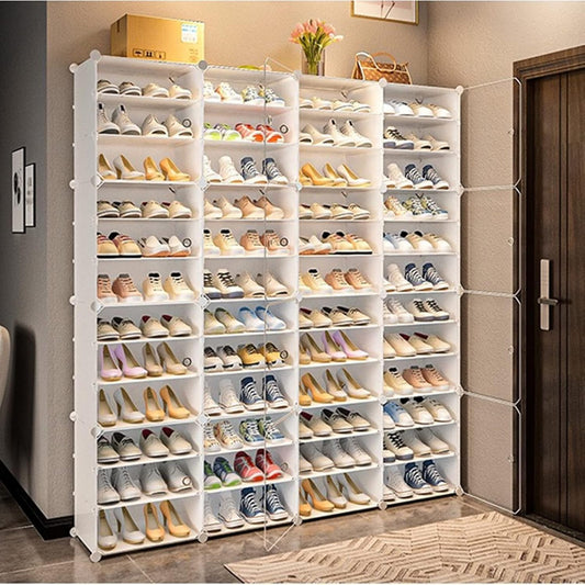 Zapateros independientes para almacenamiento de zapatos, 16 cubos, organizador