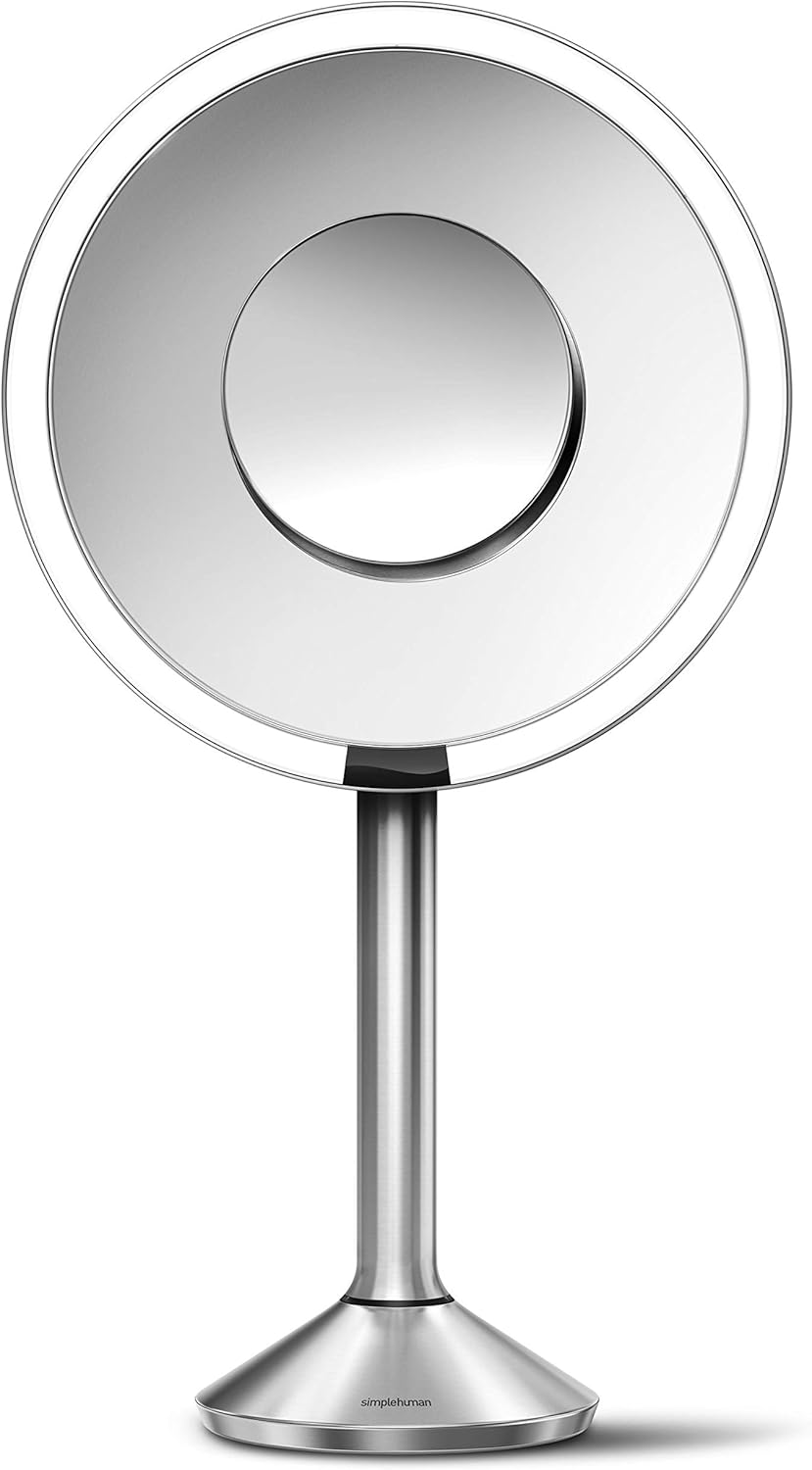 Espejo con sensor Simplehuman de 8 pulgadas, profesional (temperatura y color...