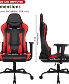 Silla de computadora VIT para videojuegos con respaldo alto de PC, ergonómica...